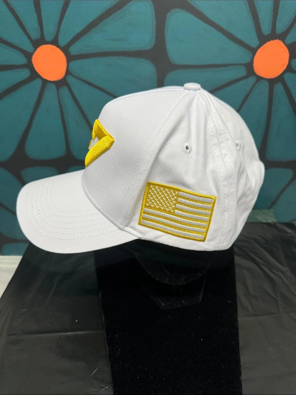Authentic limited Charlie Kirk White Hat Cap Gold “47” Turning Point USA New